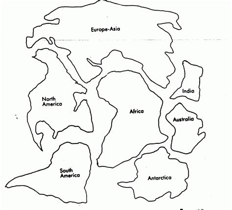 Map Of Pangea With Continents