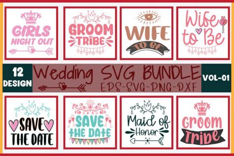 12 Wedding Svg Bundle Graphic By Thesvgfactory · Creative Fabrica