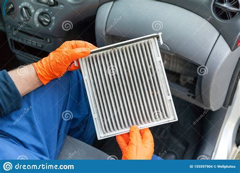 Dirty Cabin Pollen Air Filter For A Car Stock Photo Image Of Inspect