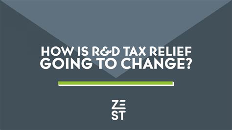 How Is R D Tax Relief Going To Change Zest Tax