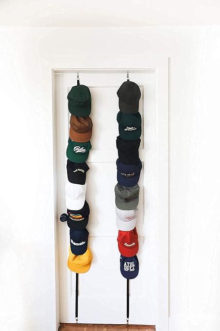 Cap Rack 2 Pack Holds Up To 16 Caps For Baseball Ball