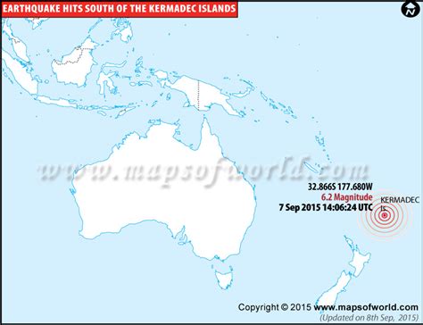 Earthquakes in Kermadec Islands | Area affected by Earthquake in ...