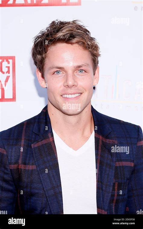 Lachlan Buchanan attends the premiere of Mad Chance's Behaving Badly at the ArcLight Hollywood ...