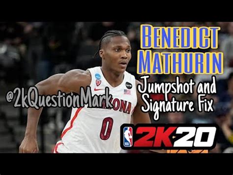 Bennedict Mathurin Jumpshot And Signature Fix Nba 2k20 Mobile