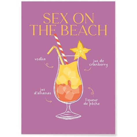 Affiche Cocktail Sex On The Beach 2 Couleur Multicolore L Afficherie La Redoute