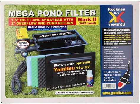 Kockney Koi Mega Pond Filter Black Box Size 1 2022 Model For Ponds Up