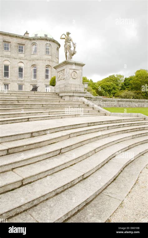 big stone stairs  sculptures  garden stock photo alamy