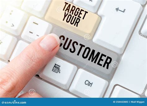 Writing Displaying Text Target Your Customer Internet Concept Attract