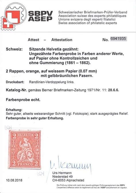 2Rp Probedruck Sitzende Helvetia Kaufen Auf Ricardo