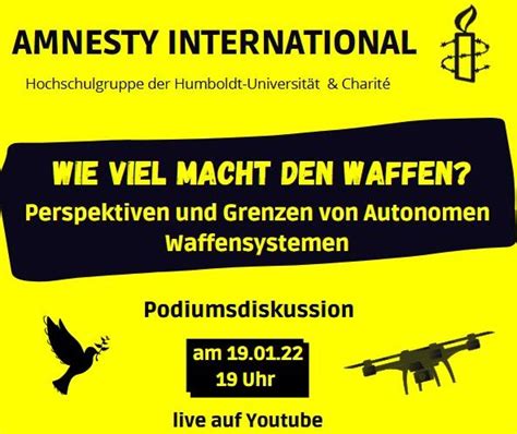 Wie Viel Macht Den Waffen Online Diskussion Zu Autonomen Waffen Am Mi