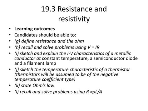 19 3 Resistance And Resistivity