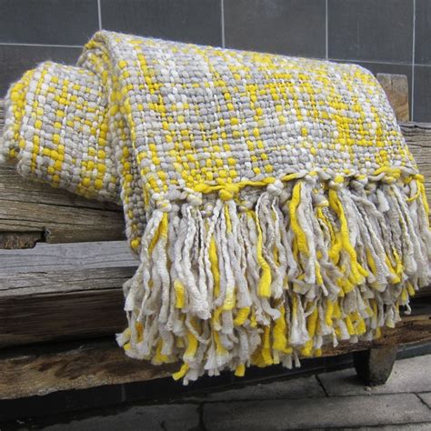 Buy Yellow & Grey Throw Blanket with Tassless at 20% off – Staunton and ...