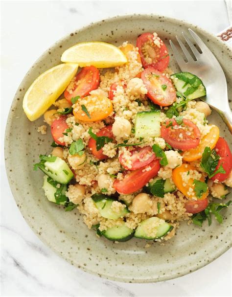 Lemon Couscous Salad With Chickpeas The Clever Meal