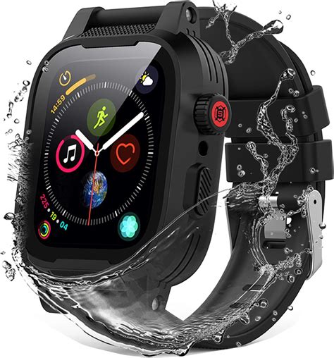 For Apple Watch Case 44mm Waterproof Case Ip68 Full Body Protection Case With