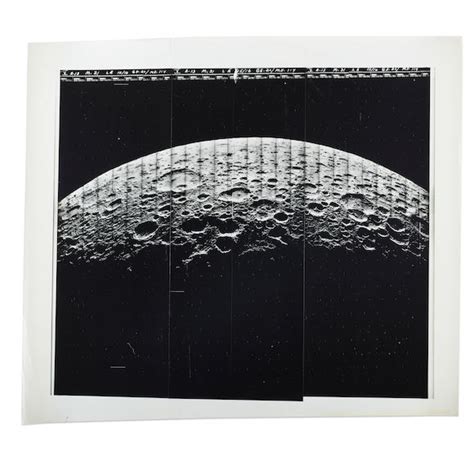 Bonhams Lunar Orbiter V Far Side Of The Moon Vintage Silver Gelatin