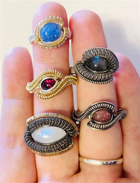 Diy Wire Wrapped Rings Diy Wire Jewelry Rings Wire Jewelry Designs Handmade Wire Jewelry Diy