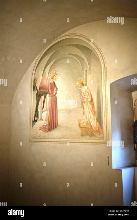 Annunciation Fresco By Fra Angelico In A Monks Cell In The Museum Of