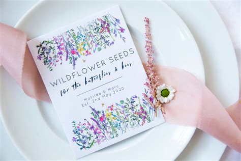 Forget Me Not Seed Packet Favours Wedding In A Teacup