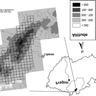 Study Area Superimposed On A Grid Of 192 Cells Ca 0 52 Km 2 Of 5 8