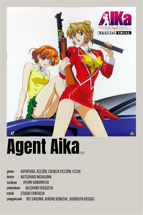 AGENT AIKA Carteles De Cine Minimalistas Peliculas Anime Romanticas