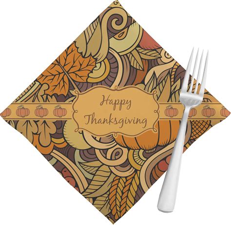 Thanksgiving Cloth Napkins (Set of 4) (Personalized) - YouCustomizeIt