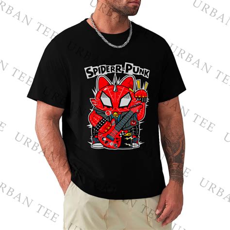 Camiseta Camisa Algodao Spider Spiderverse Homem Aranha Punk Cartoon