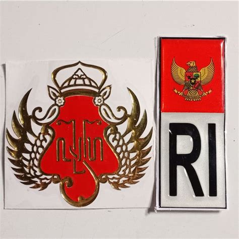 Jual Sticker Emblem Timbul Lambang Logo Kraton Jogja Garuda RI