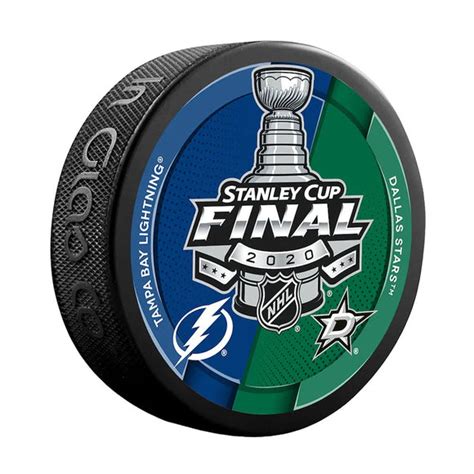 2020 Stanley Cup Finals Dueling Logos Puck Frozen Pond