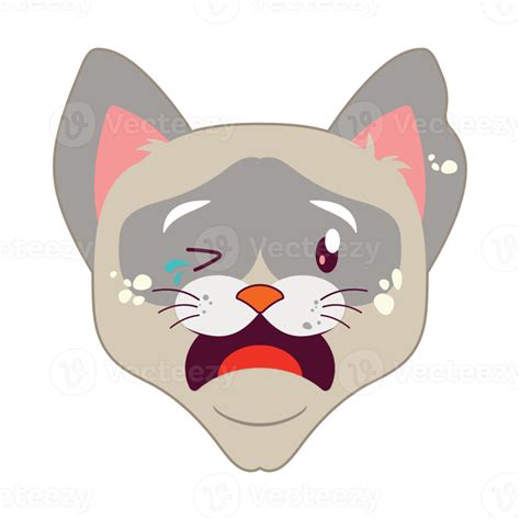 Cat Crying Face Cartoon Cute 14319891 Png