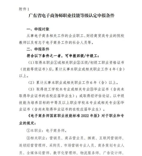 关于做好2023年广东省电子商务师职业技能等级认定工作（汕头市第一期）的通知 广东省电子商务协会