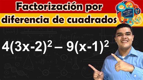 Factorización por diferencia de cuadrados Ejercicio 3 YouTube