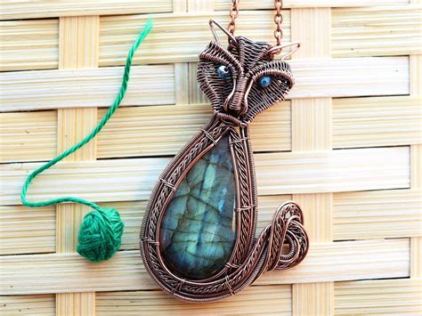 Wire Wrap Tutorialwire Wrapping Pattern Wirearttutorials Cat Etsy