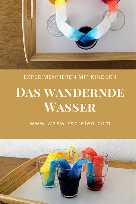 Experiment für Kinder "Das wandernde Wasser" | Experimente kinder