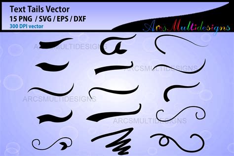 Text Tails svg / Font Tail Svg By ArcsMultidesignsShop | TheHungryJPEG