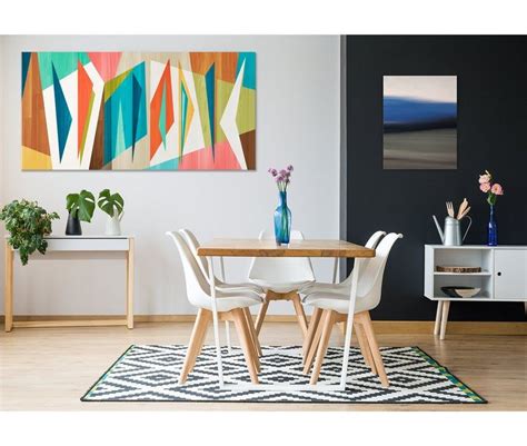 Wall Art Mid Century Modern Art Panorama Canvas Print Retro Etsy