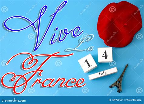 Happy Bastille Day Long Live France And French National Day Concept