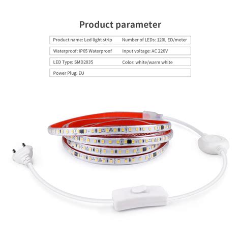 Kaufe V Led Streifen Licht Smd Wasserdichte Led Diode Band Eu