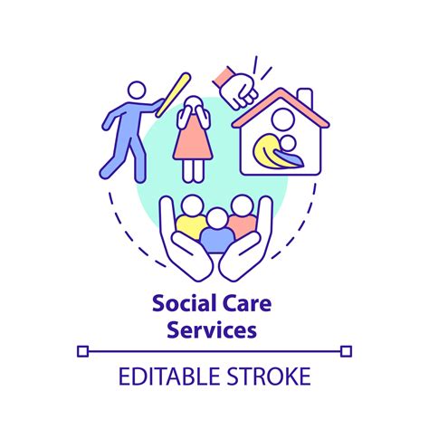 Social Care Services Concept Icon Vulnerable Groups Support Social