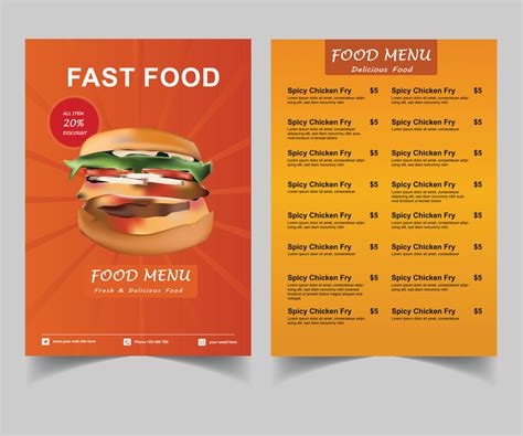 Fast Food Menu Template