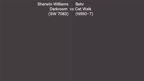 Sherwin Williams Darkroom Sw 7083 Vs Behr Cat Walk N550 7 Side By Side Comparison