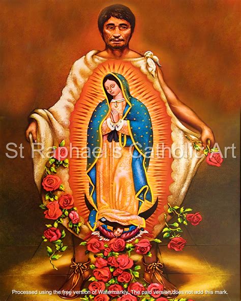 St Juan Diego Our Lady Of Guadalupe Catholic America Mexico Virgin Mary