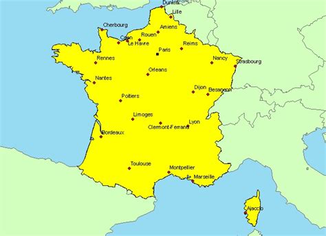 Carte De France Avec Villes Principales Altoservices