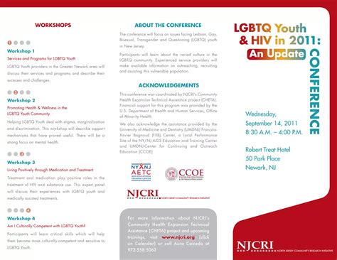 Lgbtq Youth And Hiv Conference Brochure Ppt