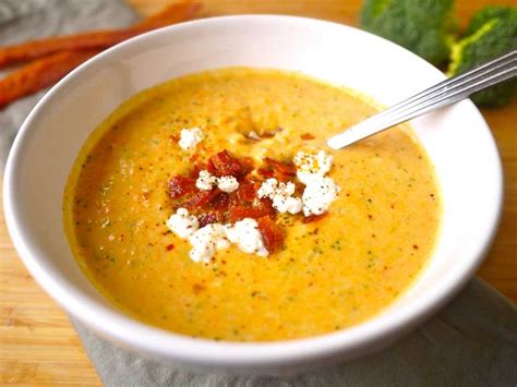 Creamy Sweet Potato And Broccoli Soup Paleo Gf Perchance To Cook