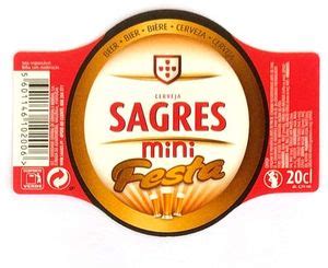 Drink Label Sagres Mini Fiesta SCC Sociedade Central De Cervejas E