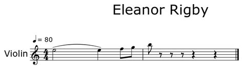 Eleanor Rigby Sheet Music For Violin