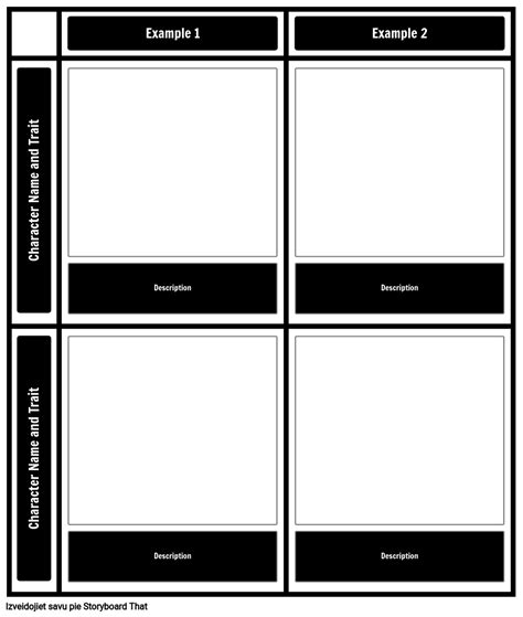 Rakstzīmju diagrammas veidne Storyboard par lv examples