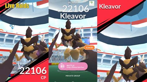 Live Kleavor Raids Pokemon Go Yagnik Youtube