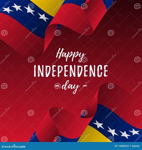 Banner or Poster of Venezuela Independence Day Celebration. Venezuela