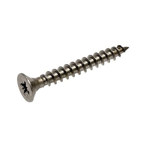 Full Threaded Silver Stainless Steel CSK Star Self Tapping Screw For